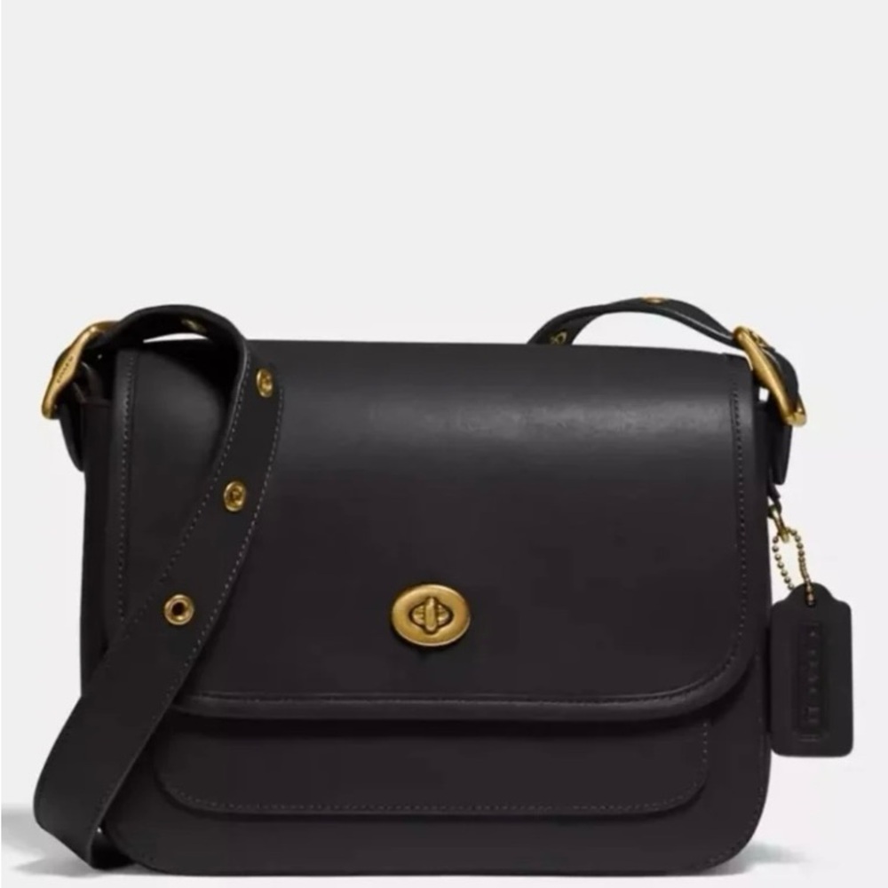 coach limited edition rambler crossbody legacy reissue black w gold hardware
